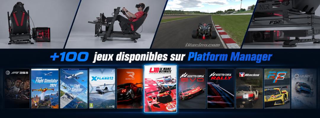 Next Level Racing Motion Plus jeux de simulation compatibles Platform Manager