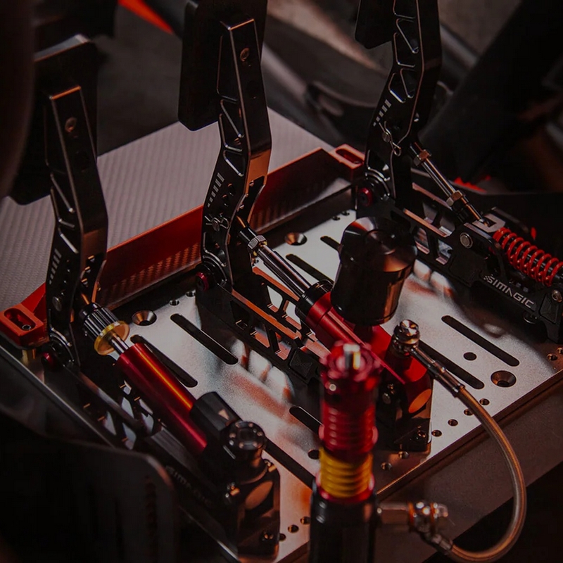 SIMAGIC P2000 hydraulic sim racing pedals with loadcell brake system