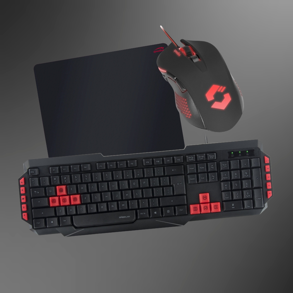 Pack Speedlink LUDICIUM avec clavier, souris et tapis ATECS M