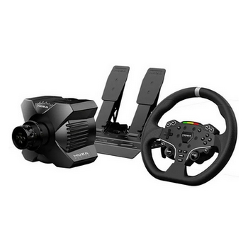 Setup simracing MOZA volant Direct Drive et pédalier pour simulateur de course sur PC