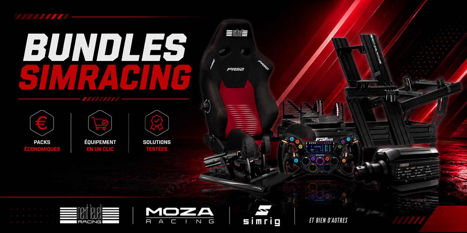 Bundles Simracing - Volants, pédaliers, cockpits pour jouer