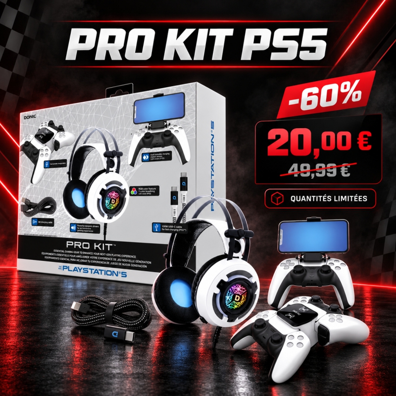 Promo accessoires PS5 - pack PS5 pro kit