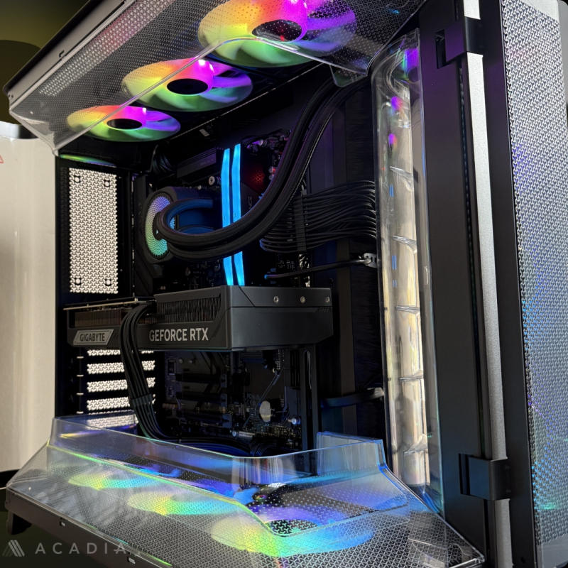 Callisto gaming PC RTX 5080 Ryzen 7 9800X3D 4K gaming setup