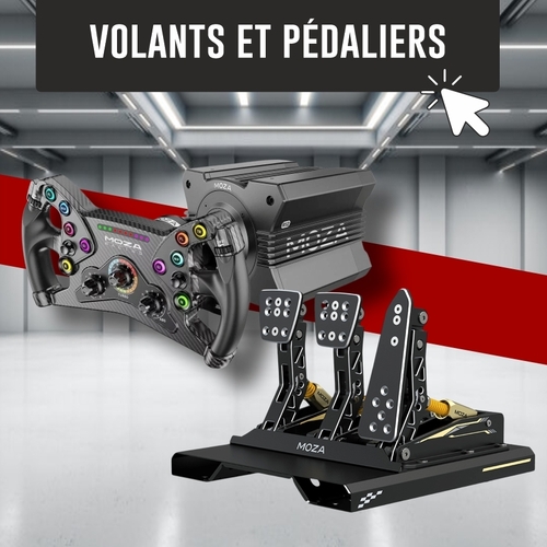 Volants et pédaliers Simracing 