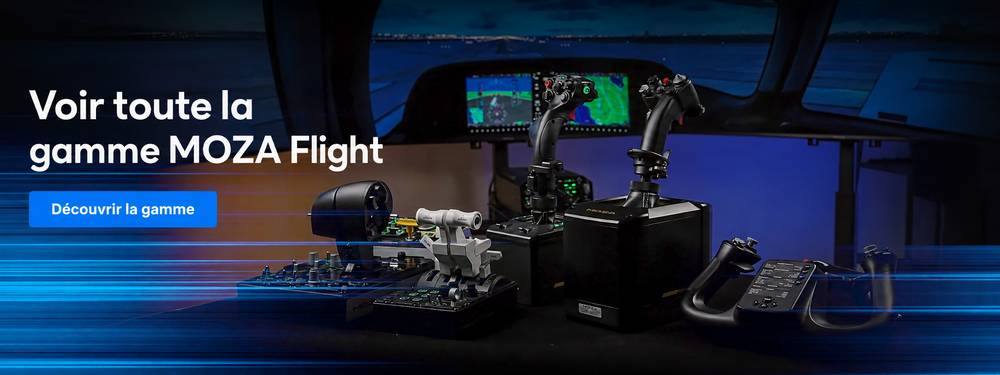 Voir tous les joysticks, hotas, yoke et électronique de vol MOZA Gamme MOZA Flight avec joysticks, yoke et commandes HOTAS pour simulateur de vol