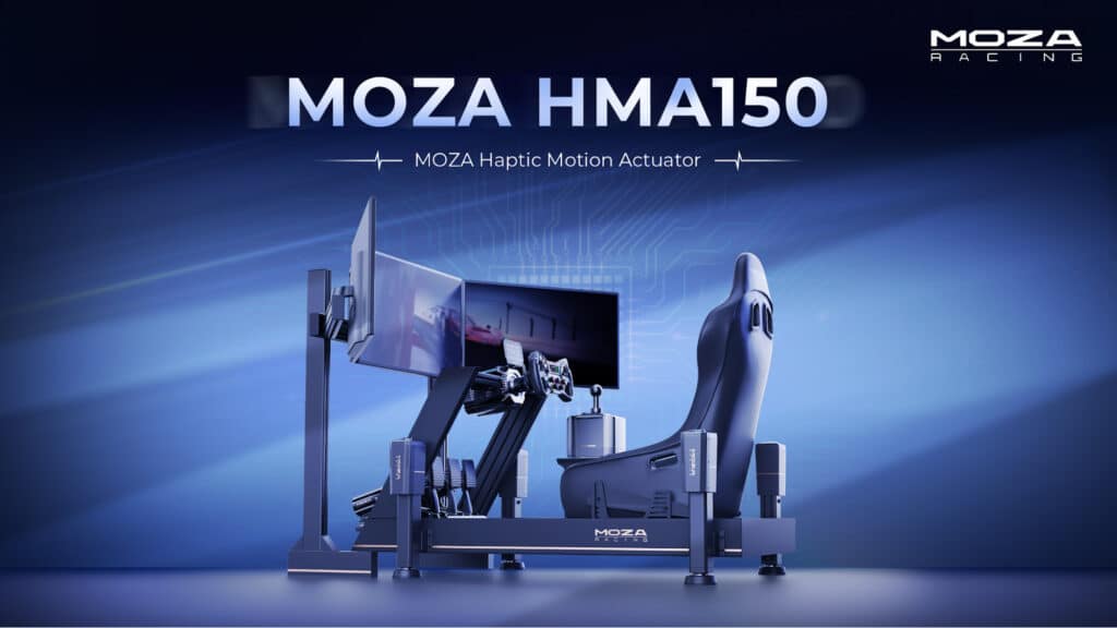 MOZA HMA150 Motion System avec quatre v&eacute;rins 3DOF pour cockpit simracing dynamique