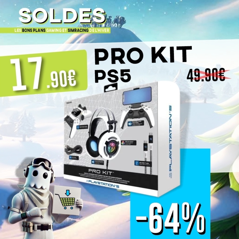 Soldes accessoires PS5 - pack PS5