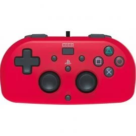 Hori - Mini Manette Filaire PS4 Rouge - Licence Officielle Sony