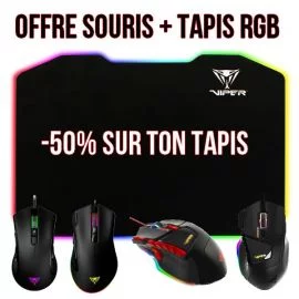 Souris Viper au choix + Tapis RGB rigide V160 - Offre exclusive