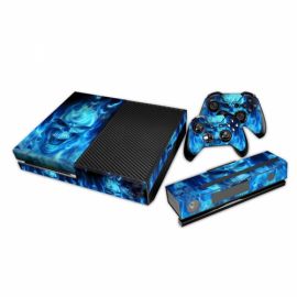 Skin pour Console Xbox One - Blue Fire Skull