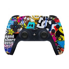 Manette PS5 personnalisée -  Sticker Bomb