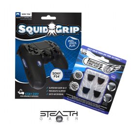 Pack Grip pour Gamer PS4 (Squidgrip + Trigger Treadz)