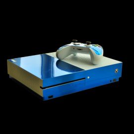 skin chrome bleu