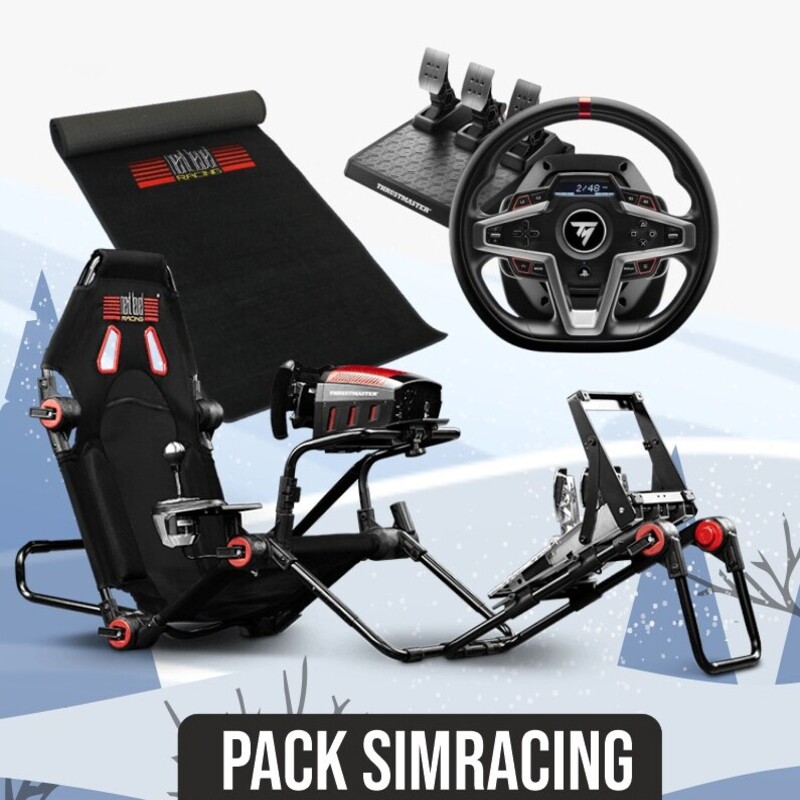 Pack simracing, avec cockpit simracing et volant Thrustmaster